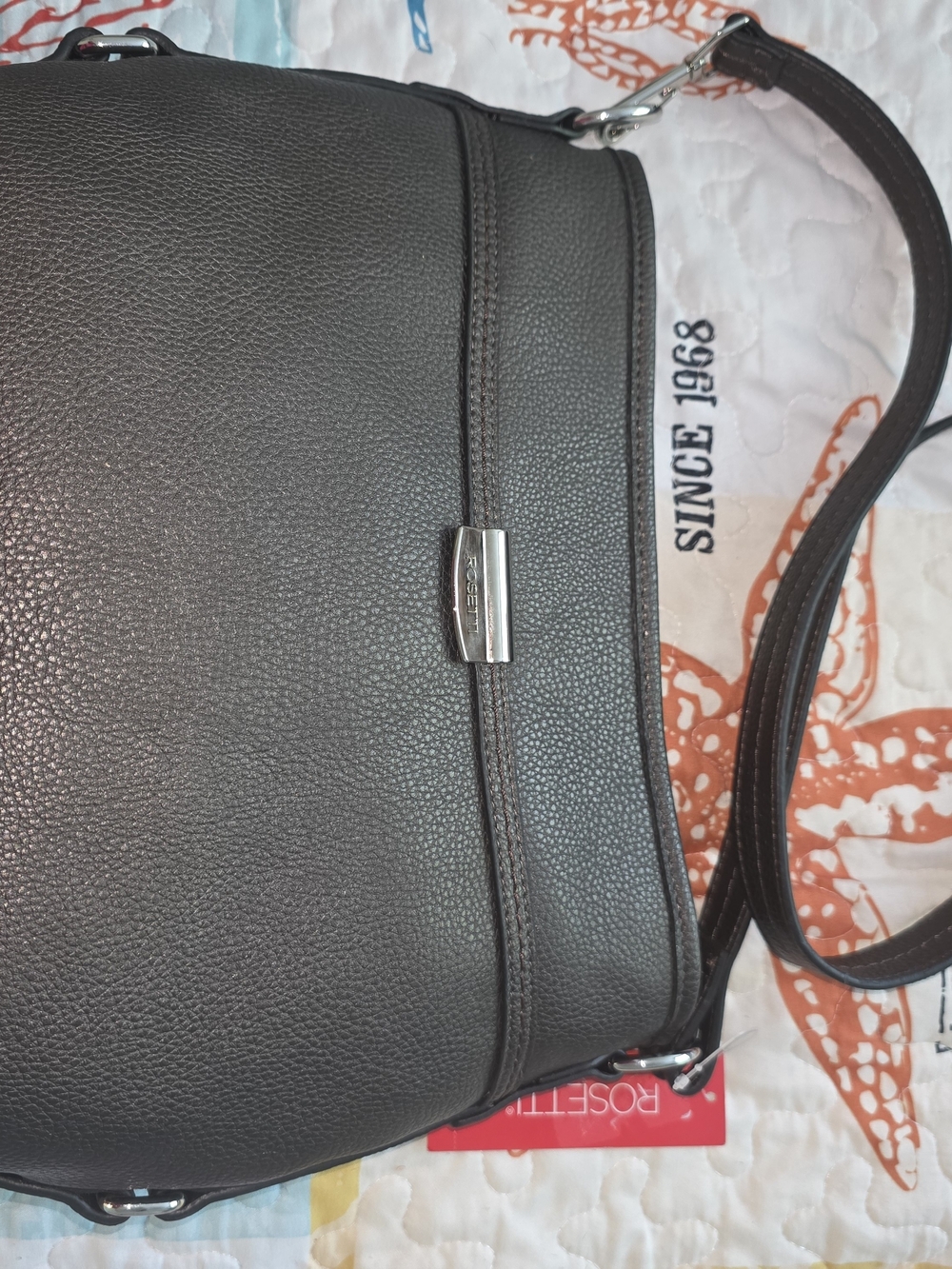 Rosetti Men’s Dark Brown Leather Crossbody Bag
